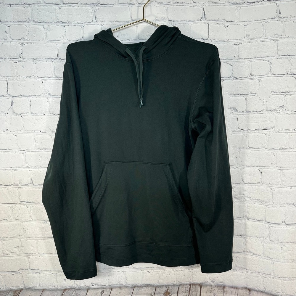 Lululemon Mens Soft Jersey Pullover Hoodie Dark Forest Green LM3F86S Size M